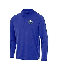 Antigua Men's Heather Royal Buffalo Sabres Tidy Quarter-Zip Hoodie