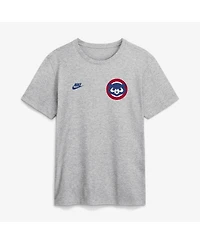 Nike Men's Heather Gray Chicago Cubs Cooperstown 2-Hit T-Shirt