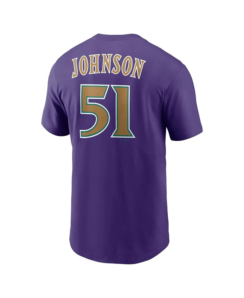 Nike Men's Randy Johnson Purple Arizona Diamondbacks Cooperstown Collection Name and Number T-Shirt