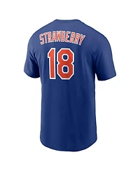 Nike Men's Darryl Strawberry Royal New York Mets Cooperstown Collection Name and Number T-Shirt