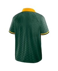 Fanatics Men's Green/Gold Green Bay Packers Homerun Raglan V-Neck Polo Shirt