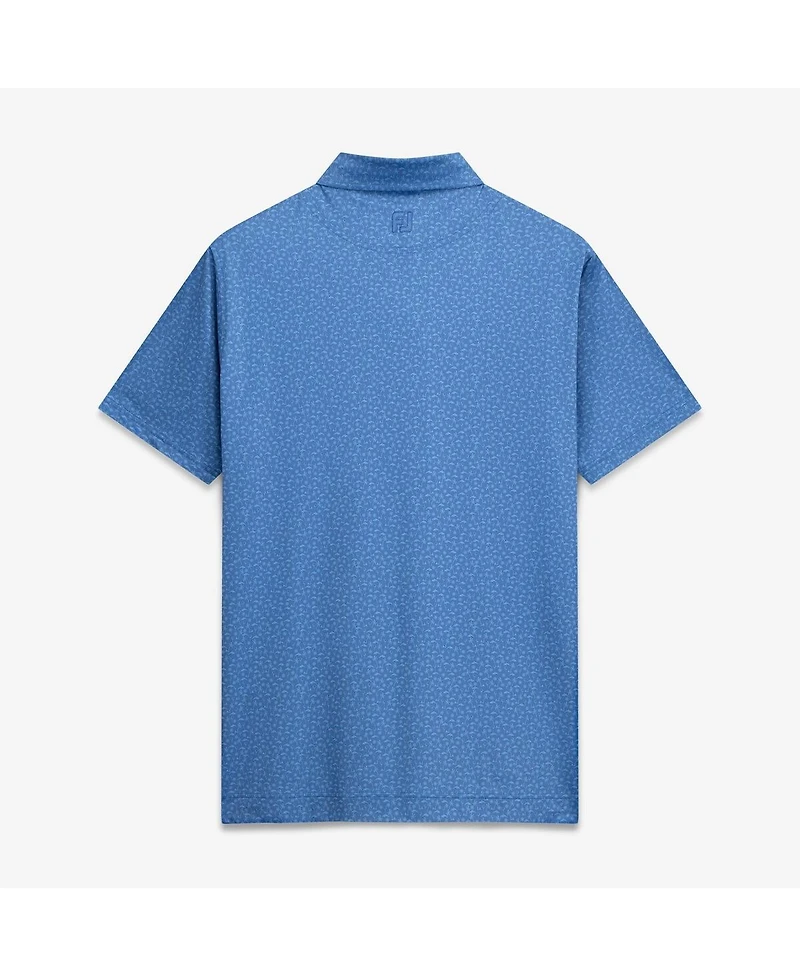 FootJoy Men's Blue The Players All Over Print ProDry Polo Shirt