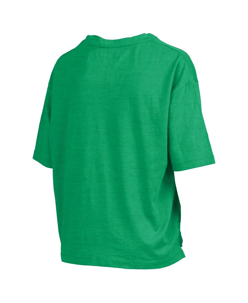 Pressbox Women's Kelly Green Notre Dame Fighting Irish Motley Crew Bishop Waist Length Oversized Slub T-Shirt