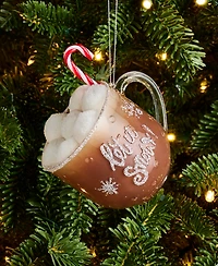 Holiday Lane Christmas Cheer Coffee Cup with Candy Cane Ornament, Macy's Exclusive