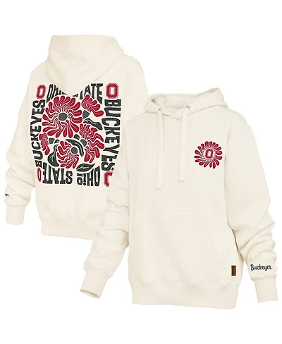 Pressbox Women's Cream Ohio State Buckeyes Elena Janise Hoodie
