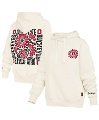 Pressbox Women's Cream Ohio State Buckeyes Elena Janise Hoodie