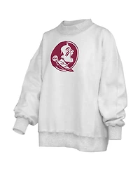Pressbox Women's Heather Gray Florida State Seminoles Reversible Sweatshirt