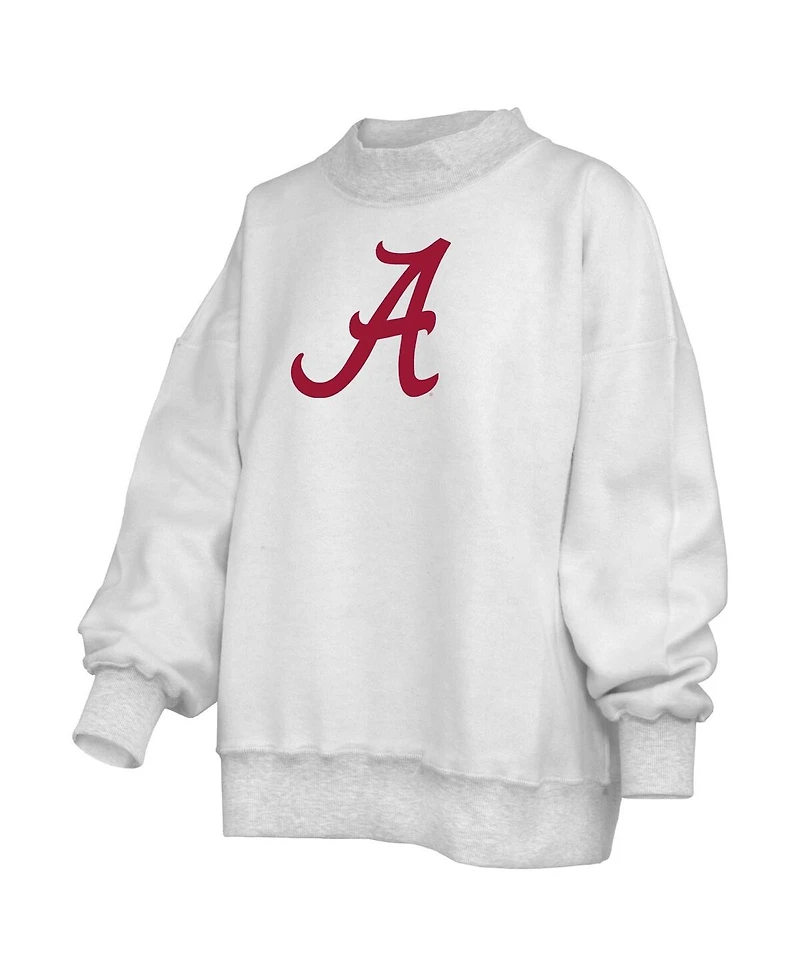 Pressbox Women's Heather Gray Alabama Crimson Tide Reversible Sweatshirt