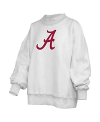 Pressbox Women's Heather Gray Alabama Crimson Tide Reversible Sweatshirt