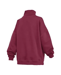 Pressbox Women's Garnet South Carolina Gamecocks Oversized Mock Neck Sweatshirt