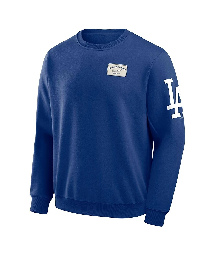 Darius Rucker Collection by Fanatics Men's Royal Los Angeles Dodgers Washed Crew Neck Pullover Sweatshirt
