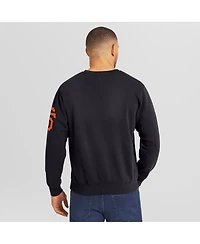 Darius Rucker Collection by Fanatics Men's Black San Francisco Giants Washed Crew Neck Pullover Sweatshirt