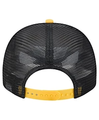 New Era Men's Cream/Black Pittsburgh Pirates Banner A-Frame 9FIFTY Trucker Snapback Hat