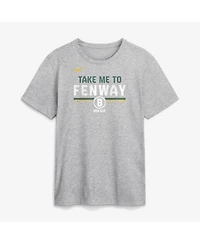 Nike Men's Heather Gray Boston Red Sox City Connect Stacked T-Shirt Team Phrase