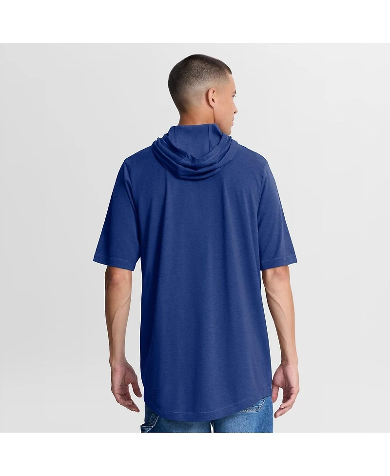Nike Men's Royal New York Mets Arched Wordmark Tri-Blend Hooded T-Shirt