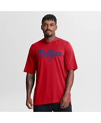 Nike Men's Red Philadelphia Phillies Arched Wordmark Tri-Blend Hooded T-Shirt
