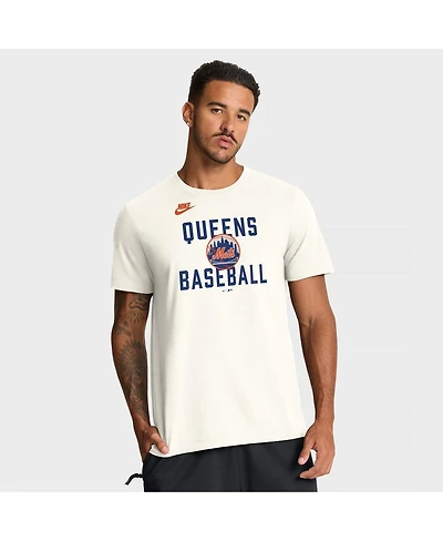 Nike Men's Cream New York Mets Cooperstown Collection ‘70s Inspired T-Shirt