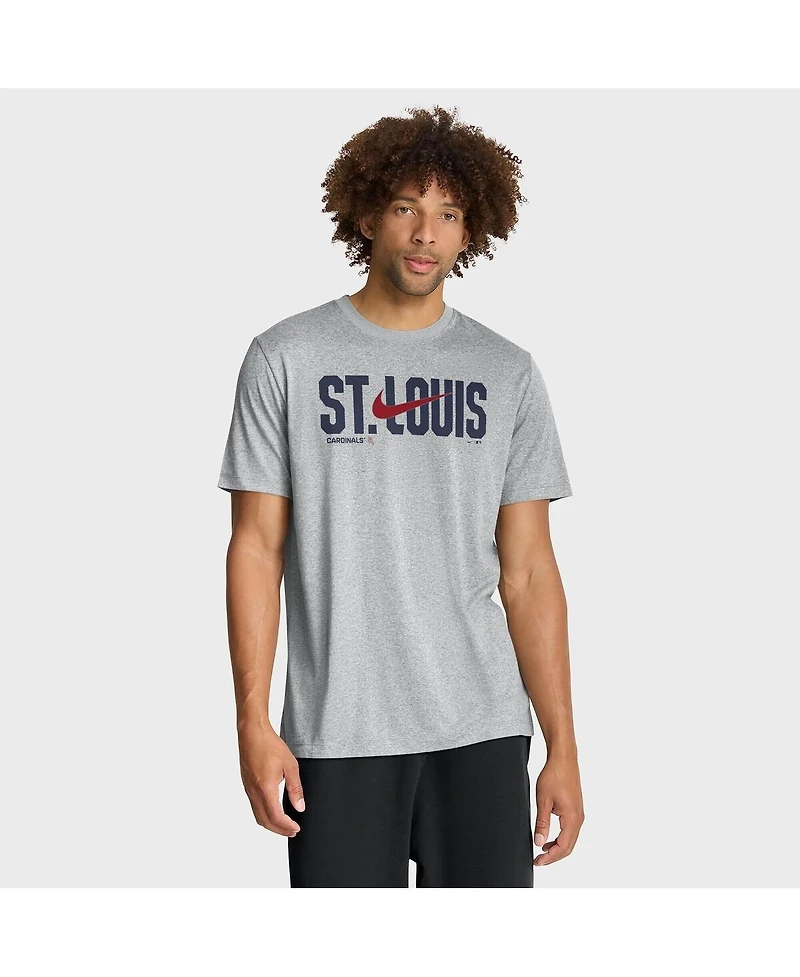 Nike Men's Heather Gray St. Louis Cardinals Swoosh Legend Dri-fit T-Shirt