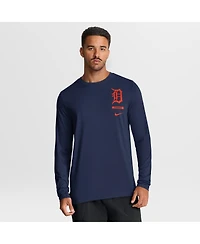 Nike Men's Navy Detroit Tigers 2-Hit Legend Dri-fit Long Sleeve T-Shirt