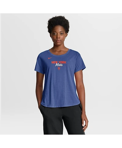 Nike Women's Heather Royal New York Mets Arched Tri-Blend T-Shirt