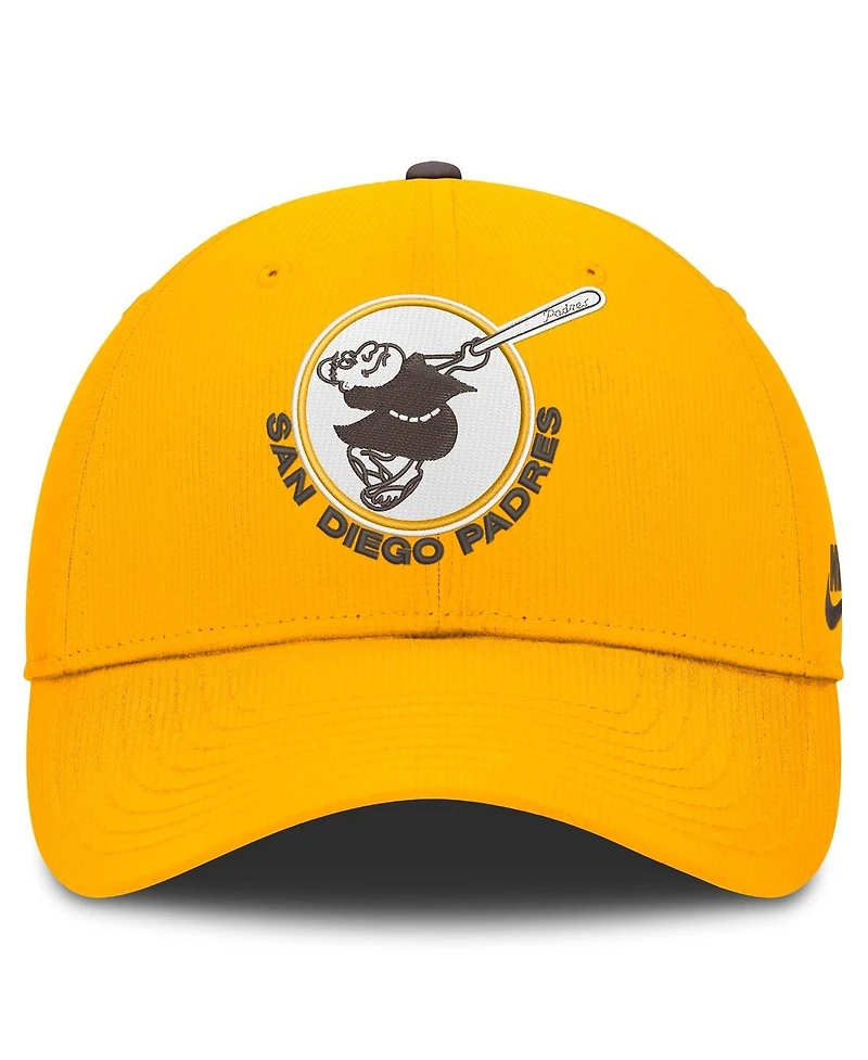 Nike Men's Gold San Diego Padres Cooperstown Club Dri-fit Adjustable Hat