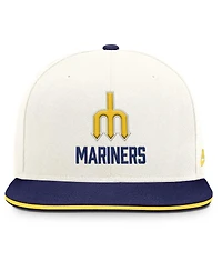 Nike Men's Cream/Navy Seattle Mariners Cooperstown Pro Dri-fit Snapback Hat