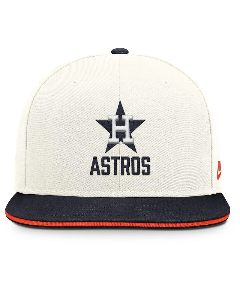 Nike Men's Cream/Navy Houston Astros Cooperstown Pro Dri-fit Snapback Hat