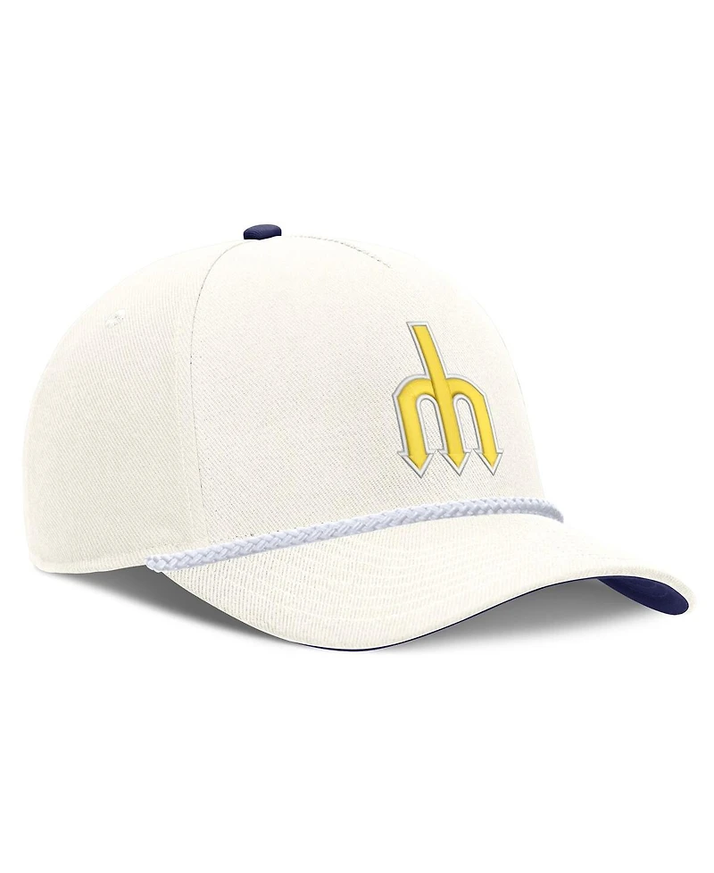 Nike Men's Cream Seattle Mariners Cooperstown Rise Adjustable Hat