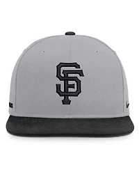 Nike Men's Gray/Black San Francisco Giants Primetime Pro Dri-fit Snapback Hat