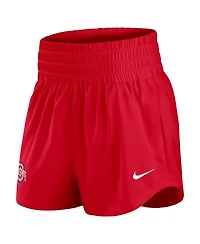 Nike Women's Scarlet Ohio State Buckeyes Performance One Dri-fit High-Rise Shorts