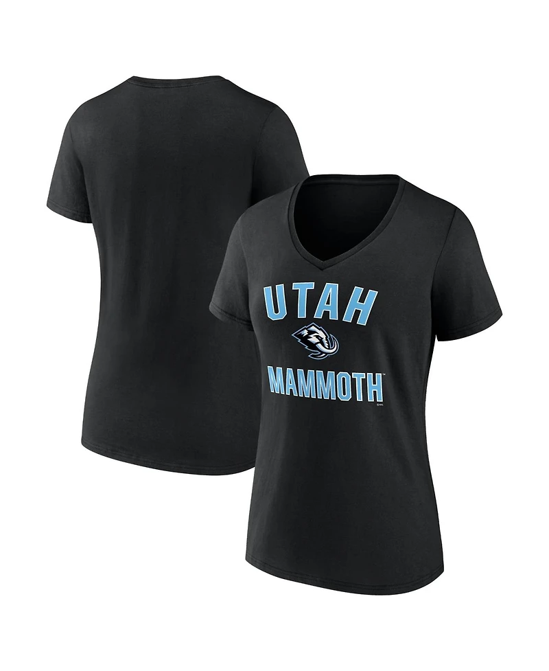 Logo Athletic Women's Black Utah Mammoth Arch Victory V-Neck T-Shirt