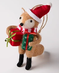 Holiday Lane Christmas Cheer Felt Fox Ornament, Macy's Exclusive