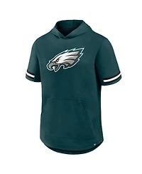 Fanatics Men's Midnight Green Philadelphia Eagles Optimal Play Short Sleeve Hooded T-Shirt