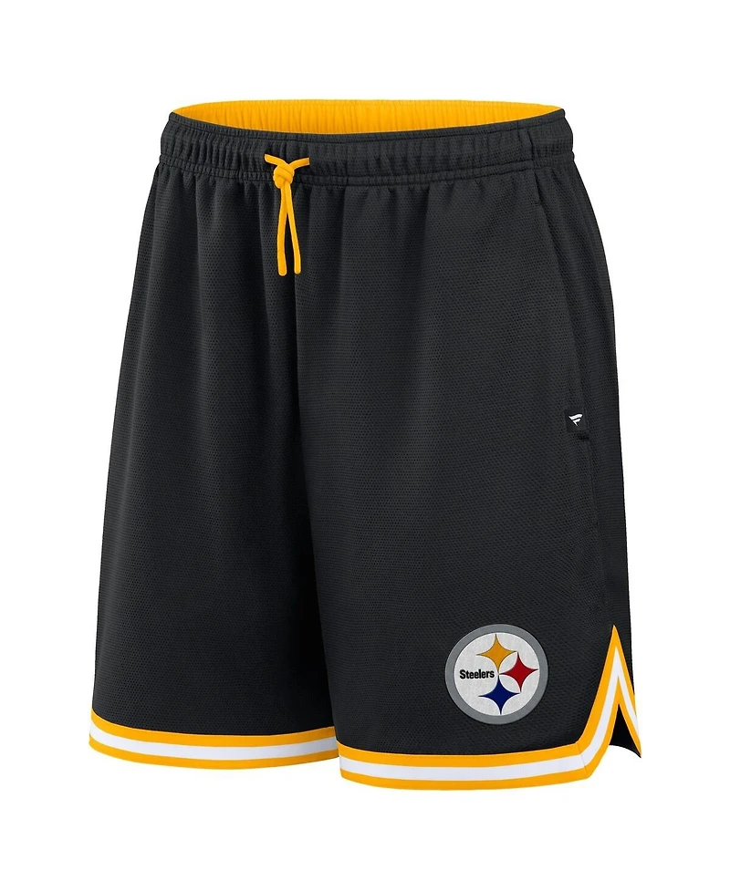 Fanatics Men's Black Pittsburgh Steelers Fearless Drive Shorts