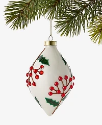 Holiday Lane Christmas Cheer Glass Drop Ornament, Macy's Exclusive