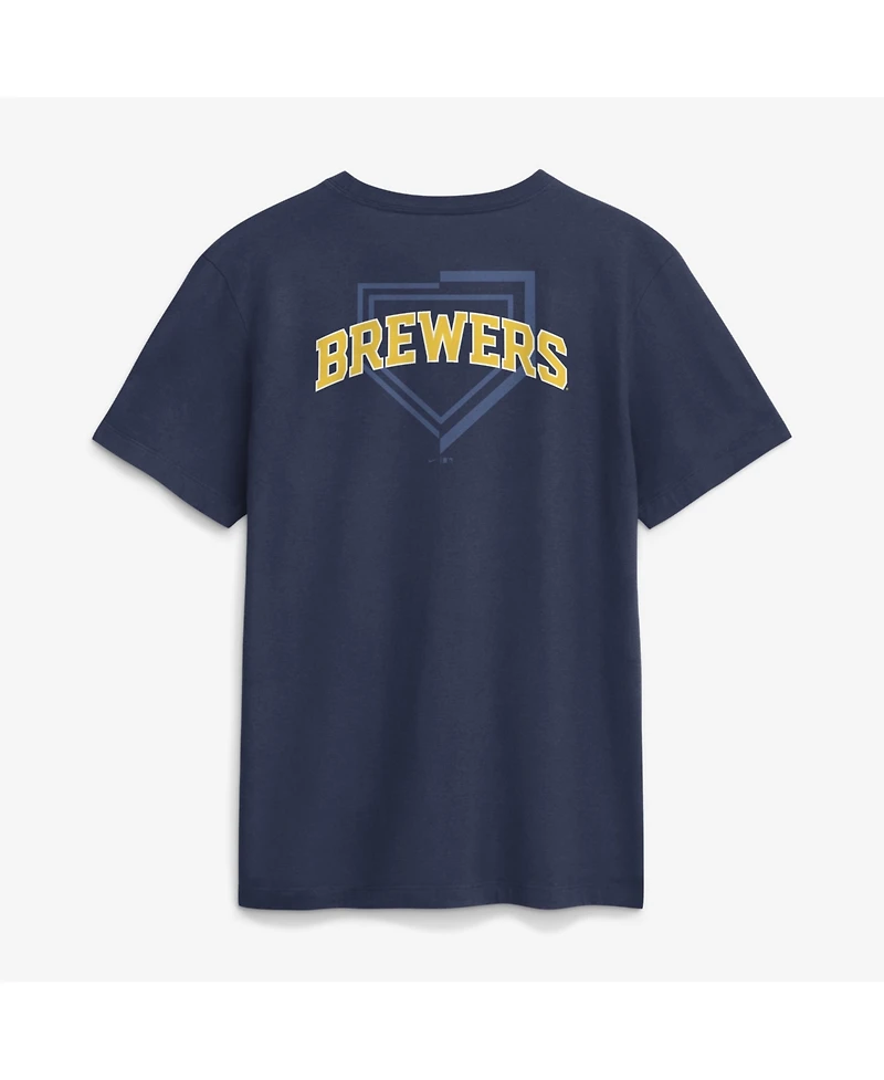 Nike Men's Navy Milwaukee Brewers Primetime 2-Hit T-Shirt