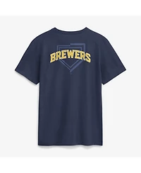 Nike Men's Navy Milwaukee Brewers Primetime 2-Hit T-Shirt