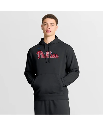Nike Men's Black Philadelphia Phillies Dri-Fit Club Hoodie
