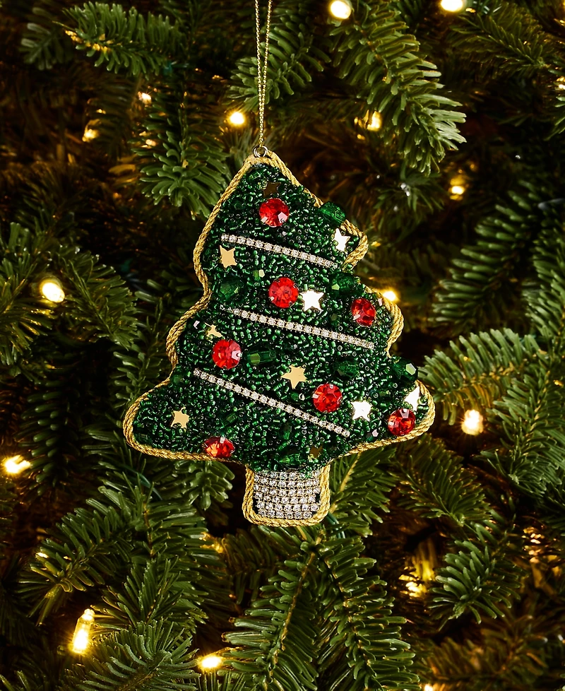 Holiday Lane Christmas Cheer Jeweled Tree Ornament, Macy's Exclusive