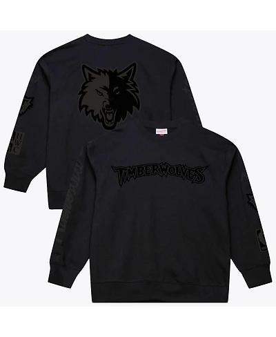 Mitchell & Ness Men's Black Minnesota Timberwolves Phantom Fleece Sweatshirt