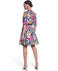 Karl Lagerfeld Paris Petite Collared Button-Down Dress