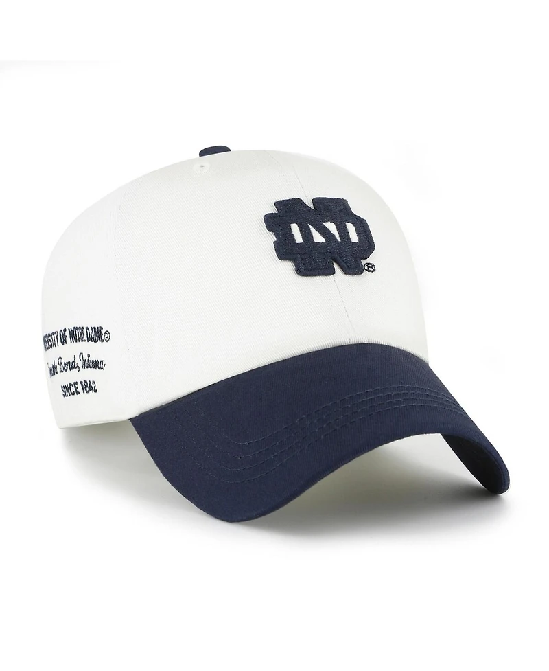 '47 Brand Men's White/Navy Notre Dame Fighting Irish Contemporary Basics Two Tone Clean Up Adjustable Hat