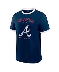 Darius Rucker Collection by Fanatics Men's Navy Atlanta Braves Washed Ringer T-Shirt