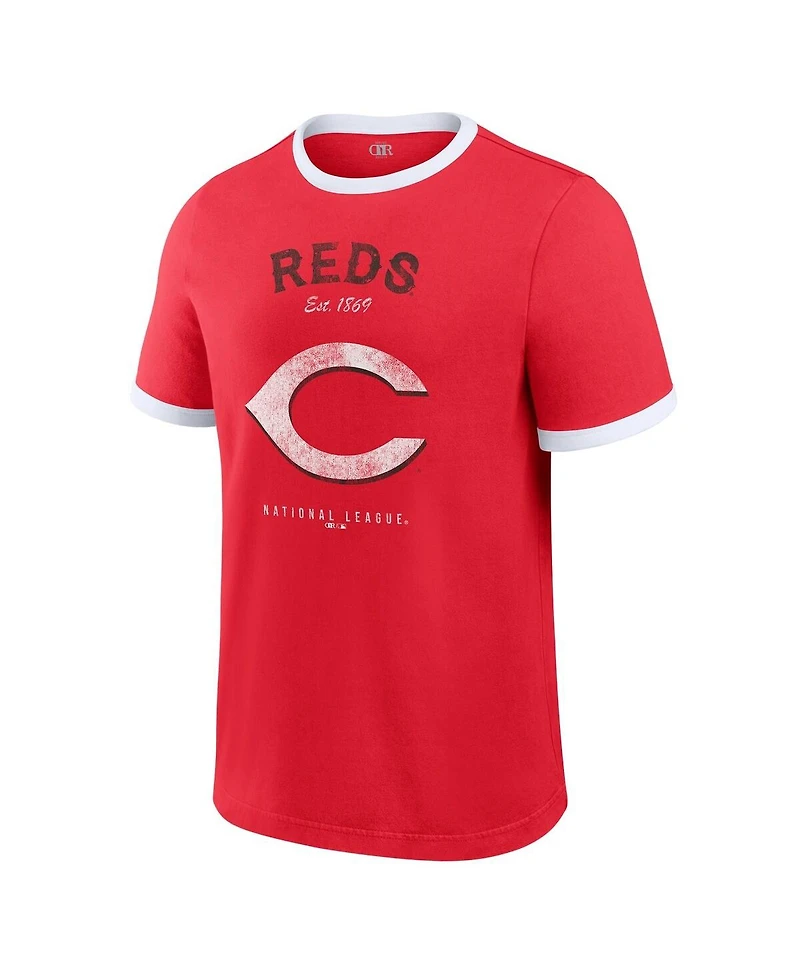 Darius Rucker Collection by Fanatics Men's Red Cincinnati Reds Washed Ringer T-Shirt
