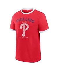 Darius Rucker Collection by Fanatics Men's Red Philadelphia Phillies Washed Ringer T-Shirt