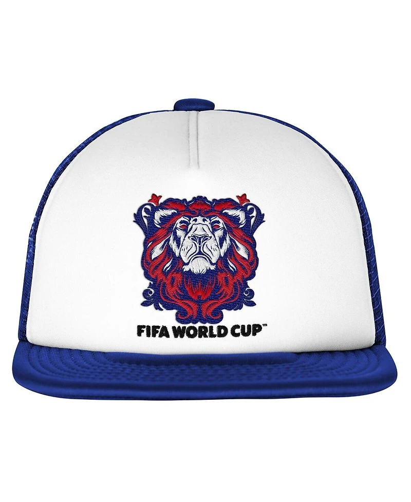Outerstuff Men's White/Royal England National Team Defender Adjustable Trucker Hat