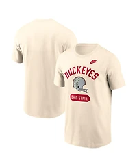 Nike Men's Natural Ohio State Buckeyes Legacy Arch Helmet T-Shirt