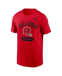 Nike Men's Red Georgia Bulldogs Legacy Arch Helmet T-Shirt