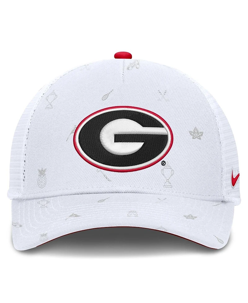 Nike Men's White Georgia Bulldogs Country Club Golfin' Rise Trucker Adjustable Hat