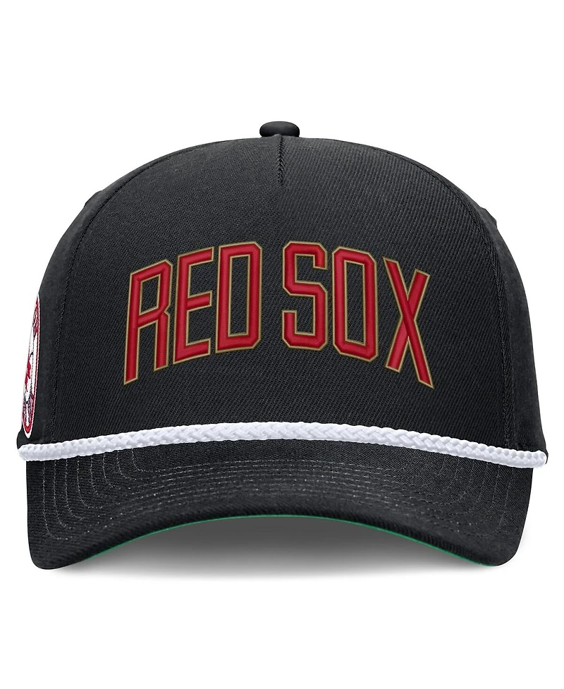 Nike Men's Black Boston Red Sox Cooperstown Collection Rise Adjustable Hat